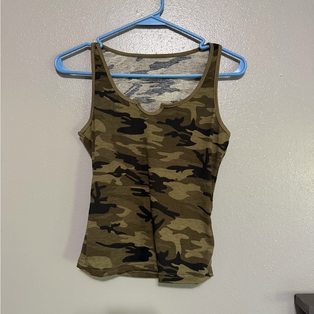 Camo Tank Top - Olive Green Women's Tank